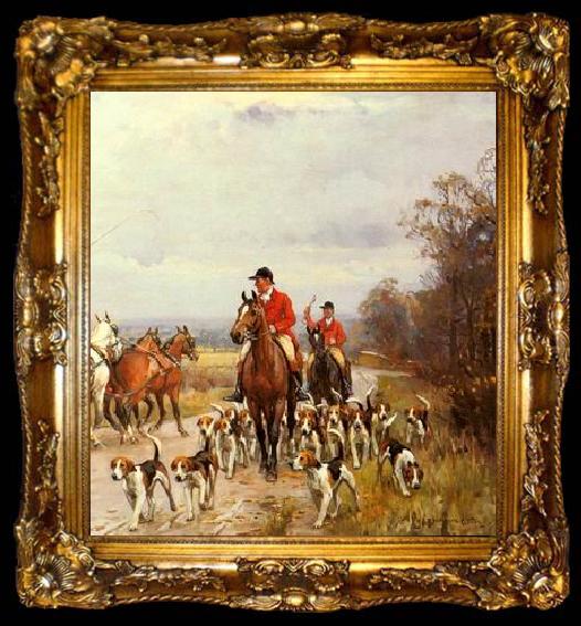 framed  unknow artist Classical hunting fox, Equestrian and Beautiful Horses, 093., ta009-2